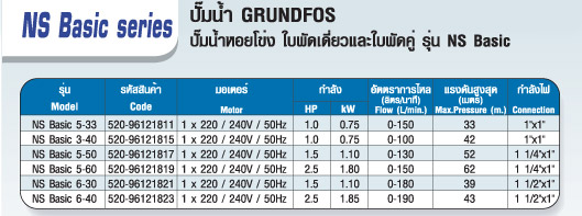 ปั๊มน้ำ Pumps (Grundfos)